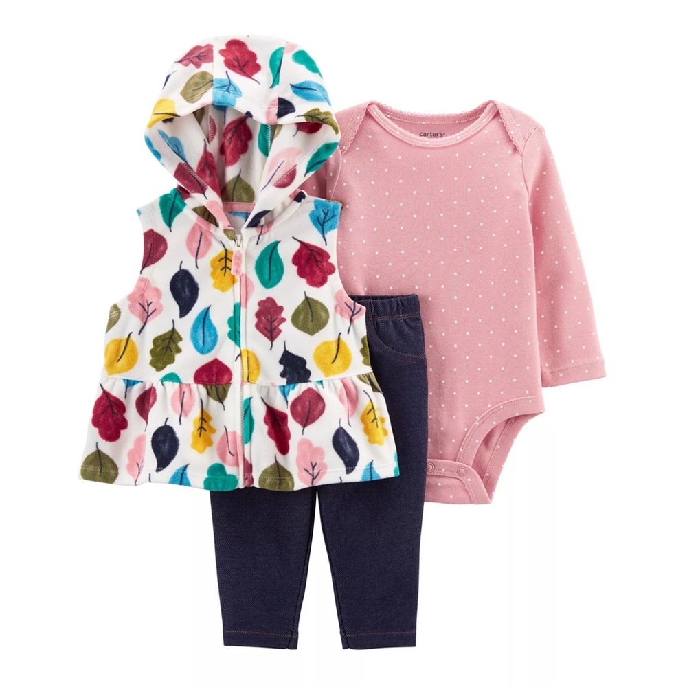 3 Piece Baby Girl Outfit Set